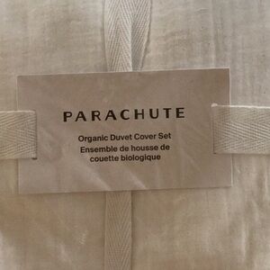 PARACHUTE organic gauze cotton white duvet and shams- stunning